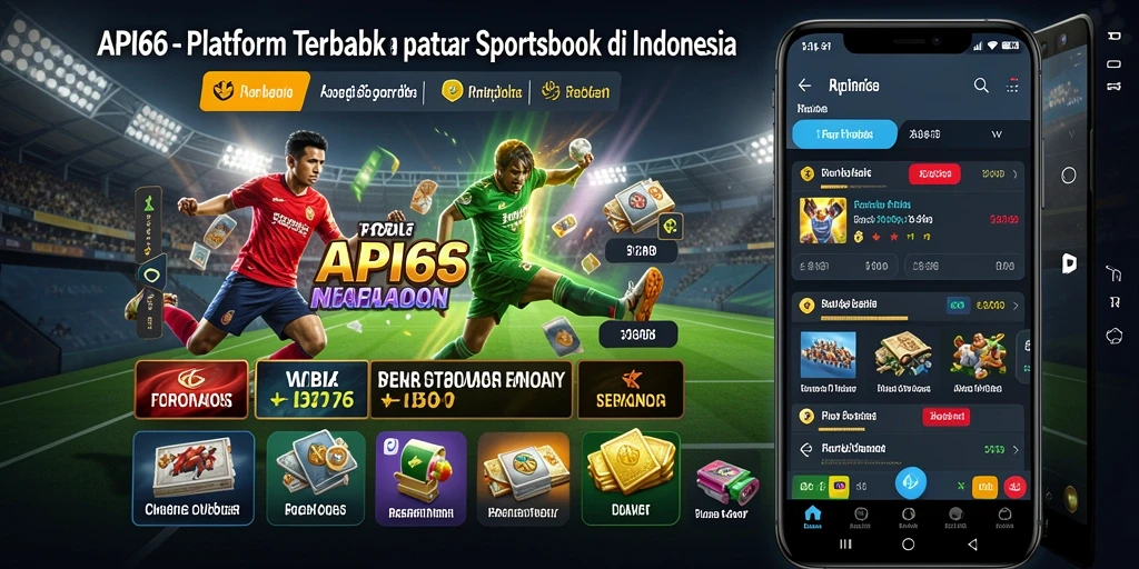 Screenshot gameplay menunjukkan tampilan aplikasi Sportsbook yang menarik.