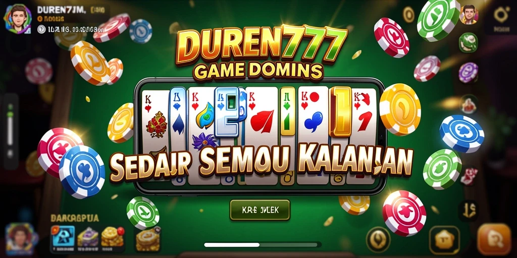 Tampilan gameplay DUREN777 yang menarik saat bermain Domino secara online.