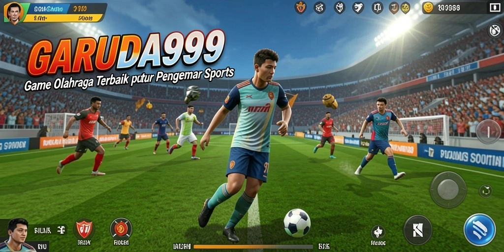 Screenshot utama GARUDA999 yang menunjukkan aksi seru dalam pertandingan olahraga.