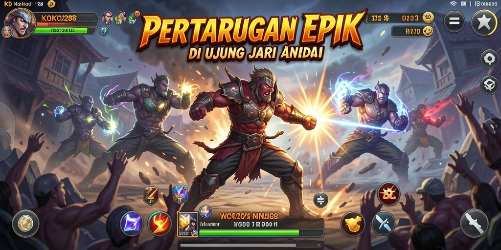 Tangkapan layar utama KOKO288 menampilkan aksi pertarungan yang mendebarkan.