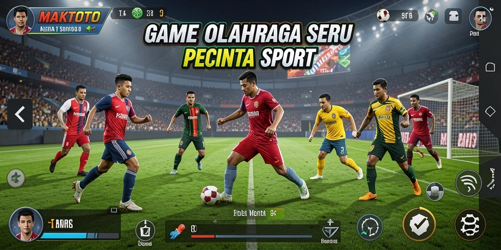 Screenshot utama MAKTOTO menunjukkan gameplay seru dalam olahraga yang penuh aksi.