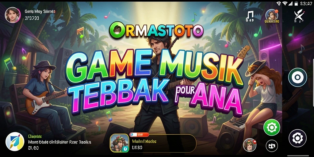 Tampilan menarik dari gameplay ORMASTOTO yang penuh musik.