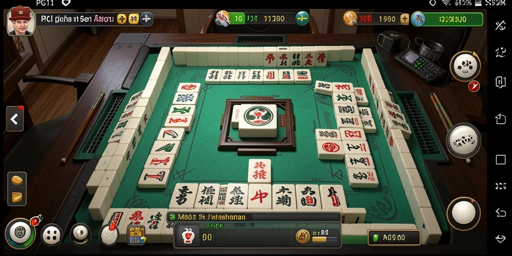 Tampilan gameplay PG11 yang seru dan interaktif dalam permainan Mahjong.
