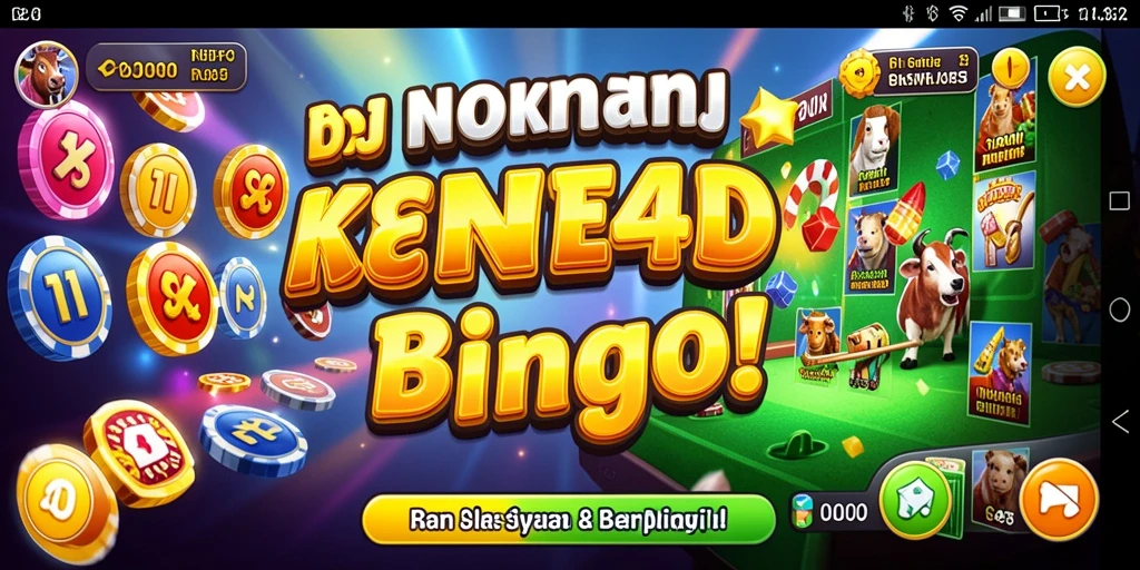 Screenshot gameplay SINTE4D menampilkan suasana seru permainan Bingo.