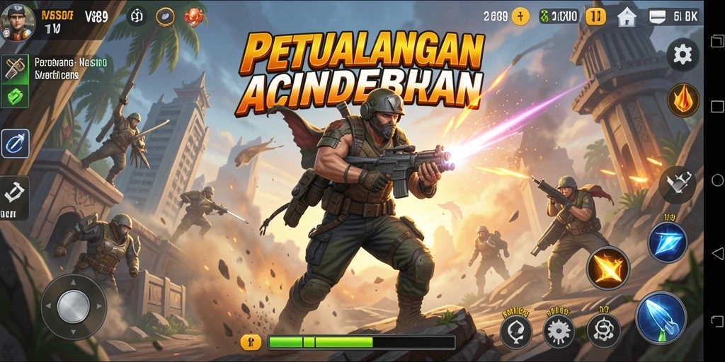 Screenshot utama dari V89 menunjukkan aksi mendebarkan dalam permainan.