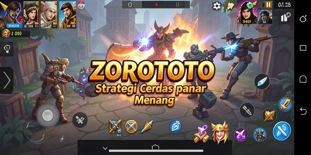 Tampilan gameplay ZOROTOTO dengan taktik cerdas.